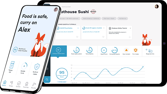 food safety app on iphone and ipad screens