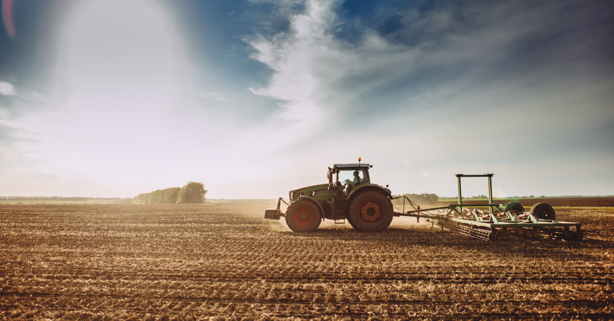food supply chain image of tractor